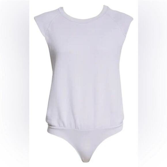 Jonathan Simkhai Standard Channing Organic Cotton Bodysuit Shell Lavender NEW M - Picture 6 of 6